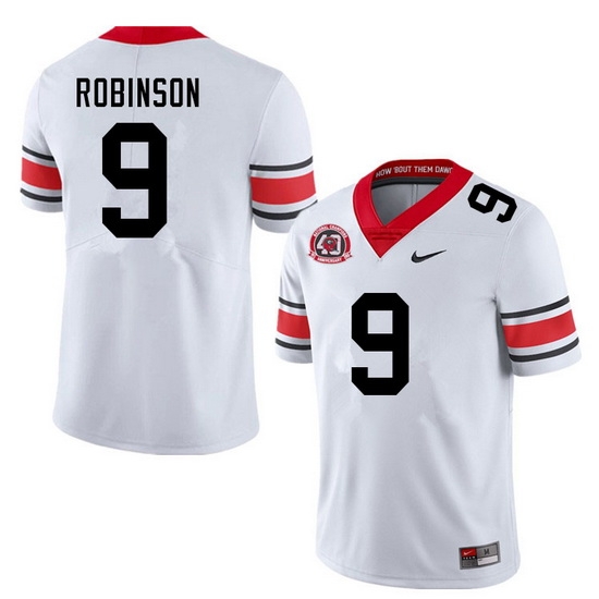 Men #9 Justin Robinson Georgia Bulldogs Nationals Champions 40th Anniversary College Football Jersey Men #9 Justin Robinson Georgia Bulldogs Nationals Champions 40th Anniversary College Football Jersey