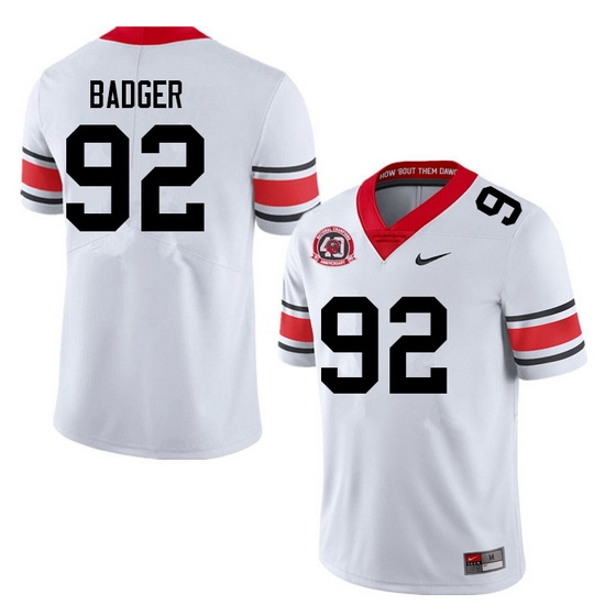 Men #92 Liam Badger Georgia Bulldogs College Football Jerseys Sale-40th Anniversary Men #92 Liam Badger Georgia Bulldogs College Football Jerseys Sale-40th Anniversary