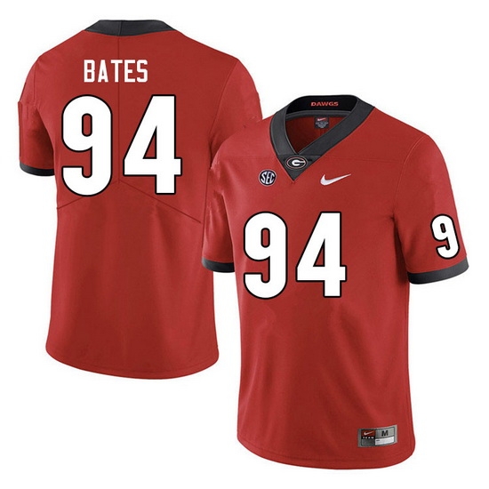 Men #94 Henry Bates Georgia Bulldogs College Football Jerseys Sale-Red Men #94 Henry Bates Georgia Bulldogs College Football Jerseys Sale-Red