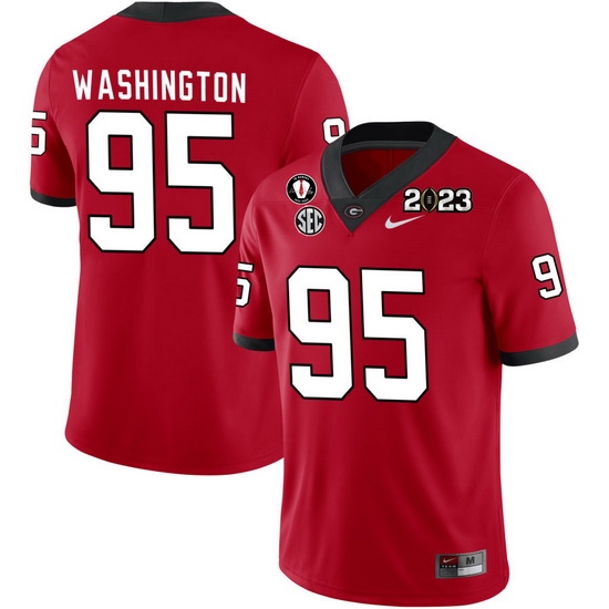 Men #95 Shone Washington Georgia Bulldogs 2022-23 CTP National Championship Football Jerseys Men #95 Shone Washington Georgia Bulldogs 2022-23 CTP National Championship Football Jerseys