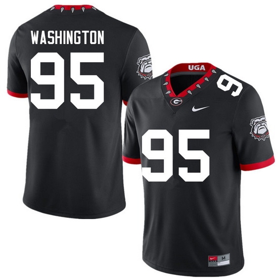 Men #95 Shone Washington Georgia Bulldogs College Football Jerseys Sale-100th Anniversary Men #95 Shone Washington Georgia Bulldogs College Football Jerseys Sale-100th Anniversary