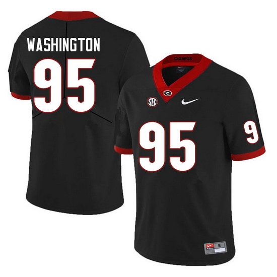 Men #95 Shone Washington Georgia Bulldogs College Football Jerseys Sale-Black Anniversary Men #95 Shone Washington Georgia Bulldogs College Football Jerseys Sale-Black Anniversary