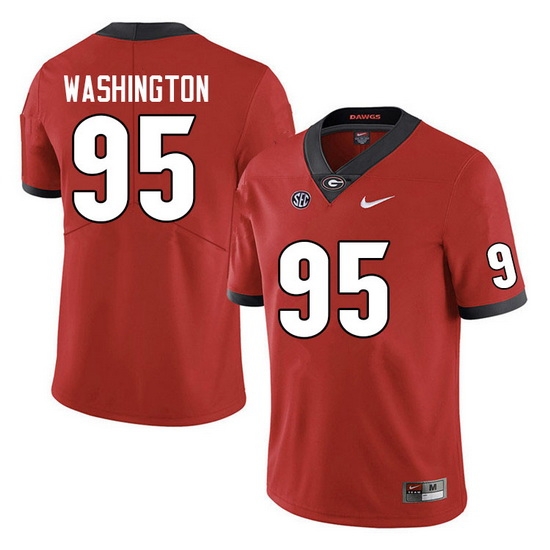 Men #95 Shone Washington Georgia Bulldogs College Football Jerseys Sale-Red Anniversary Men #95 Shone Washington Georgia Bulldogs College Football Jerseys Sale-Red Anniversary