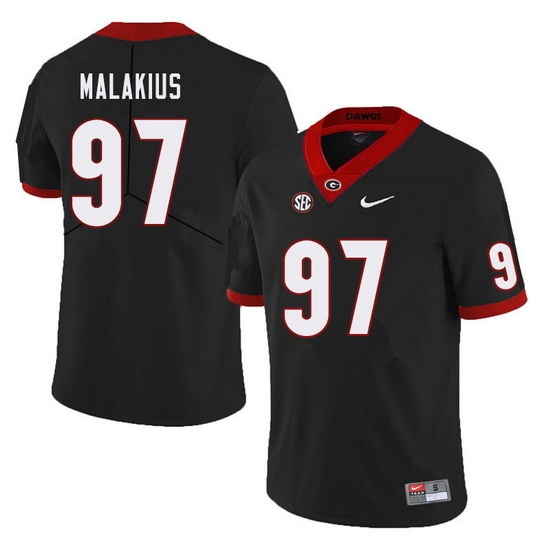 Men #97 Tyler Malakius Georgia Bulldogs College Football Jerseys Sale-Black Men #97 Tyler Malakius Georgia Bulldogs College Football Jerseys Sale-Black