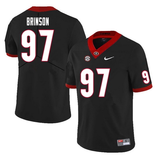 Men #97 Warren Brinson Georgia Bulldogs College Football Jerseys Sale-Black Men #97 Warren Brinson Georgia Bulldogs College Football Jerseys Sale-Black