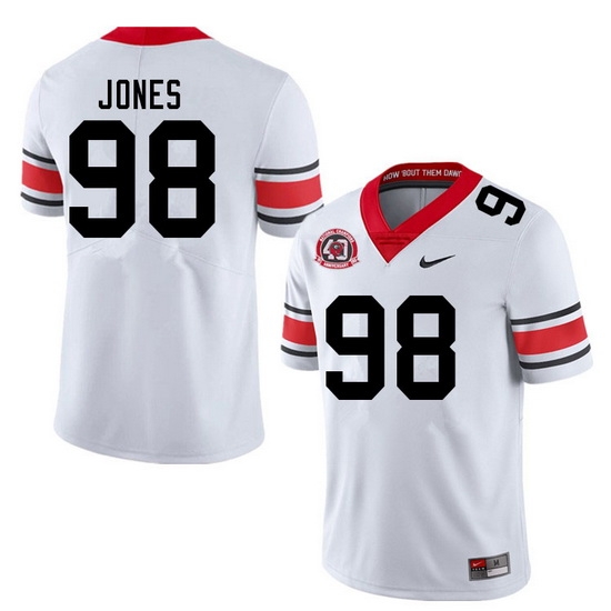 Men #98 Noah Jones Georgia Bulldogs Nationals Champions 40th Anniversary College Football Jerseys Sa Men #98 Noah Jones Georgia Bulldogs Nationals Champions 40th Anniversary College Football Jerseys Sa