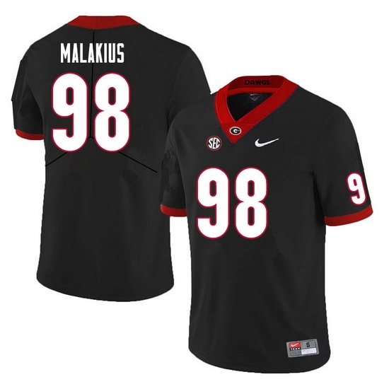Men #98 Tyler Malakius Georgia Bulldogs College Football Jerseys Sale-Black Men #98 Tyler Malakius Georgia Bulldogs College Football Jerseys Sale-Black