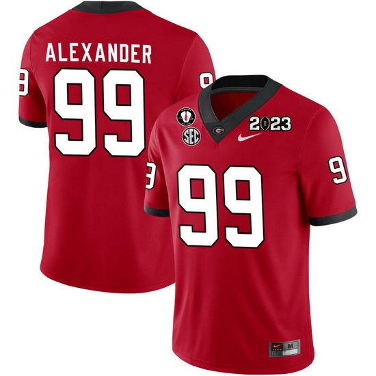Men #99 Bear Alexander Georgia Bulldogs 2022-23 CTP National Championship Football Jerseys Men #99 Bear Alexander Georgia Bulldogs 2022-23 CTP National Championship Football Jerseys
