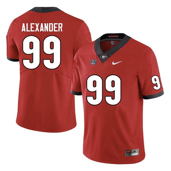 Men #99 Bear Alexander Georgia Bulldogs College Football Jerseys Sale-Red Anniversary Men #99 Bear Alexander Georgia Bulldogs College Football Jerseys Sale-Red Anniversary