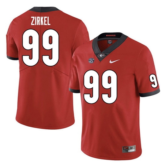 Men #99 Jared Zirkel Georgia Bulldogs College Football Jerseys Sale-Red Men #99 Jared Zirkel Georgia Bulldogs College Football Jerseys Sale-Red