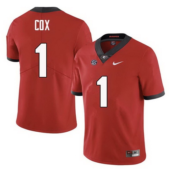 Men Georgia Bulldogs #1 Brenton Cox College Football Jerseys Sale-Red Men Georgia Bulldogs #1 Brenton Cox College Football Jerseys Sale-Red