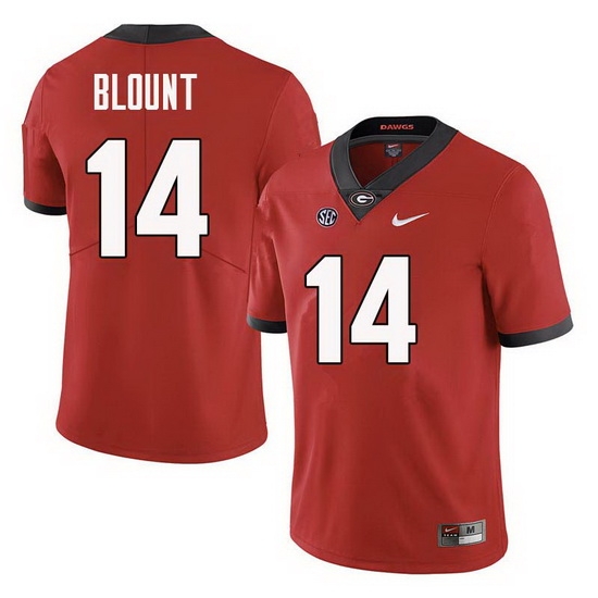 Men Georgia Bulldogs #14 Trey Blount College Football Jerseys Sale-Red Men Georgia Bulldogs #14 Trey Blount College Football Jerseys Sale-Red