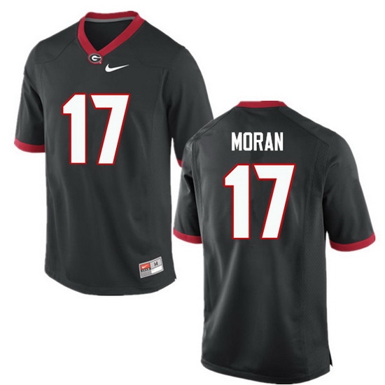 Men Georgia Bulldogs #17 Josh Moran College Football Jerseys-Black Men Georgia Bulldogs #17 Josh Moran College Football Jerseys-Black