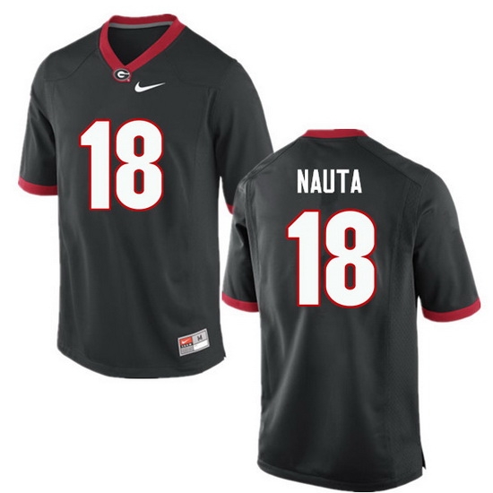 Men Georgia Bulldogs #18 Isaac Nauta College Football Jerseys-Black Men Georgia Bulldogs #18 Isaac Nauta College Football Jerseys-Black