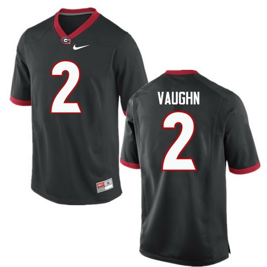 Men Georgia Bulldogs #2 Sam Vaughn College Football Jerseys-Black Men Georgia Bulldogs #2 Sam Vaughn College Football Jerseys-Black