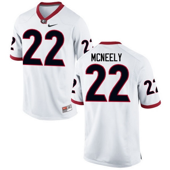Men Georgia Bulldogs #22 Avery McNeely College Football Jerseys-White Men Georgia Bulldogs #22 Avery McNeely College Football Jerseys-White