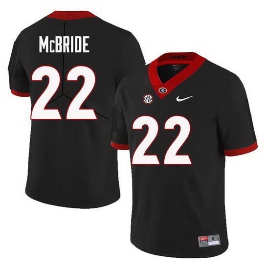 Men Georgia Bulldogs #22 Nate McBride College Football Jerseys Sale-Black Men Georgia Bulldogs #22 Nate McBride College Football Jerseys Sale-Black