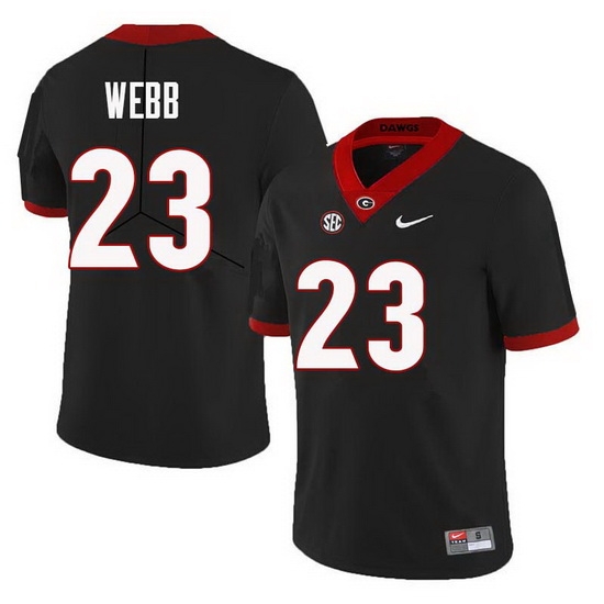 Men Georgia Bulldogs #23 Mark Webb College Football Jerseys Sale-Black Men Georgia Bulldogs #23 Mark Webb College Football Jerseys Sale-Black
