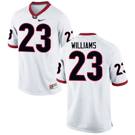 Men Georgia Bulldogs #23 Shakenneth Williams College Football Jerseys-White Men Georgia Bulldogs #23 Shakenneth Williams College Football Jerseys-White