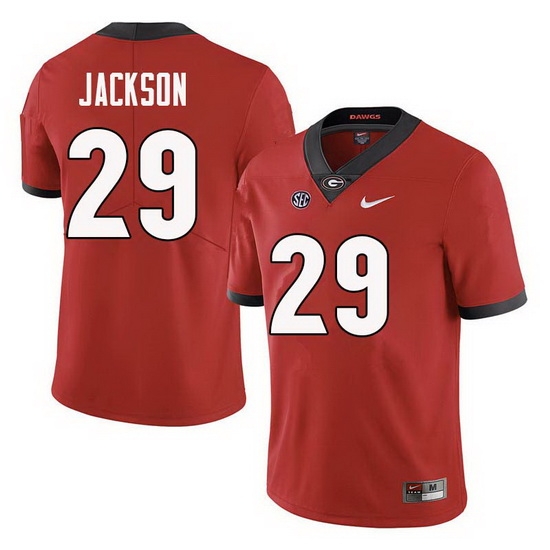 Men Georgia Bulldogs #29 Darius Jackson College Football Jerseys Sale-Red Men Georgia Bulldogs #29 Darius Jackson College Football Jerseys Sale-Red