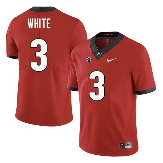 Men Georgia Bulldogs #3 Zamir White College Football Jerseys Sale-Red Men Georgia Bulldogs #3 Zamir White College Football Jerseys Sale-Red