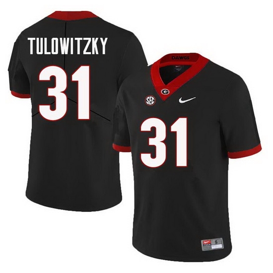 Men Georgia Bulldogs #31 Reid Tulowitzky College Football Jerseys Sale-Black Men Georgia Bulldogs #31 Reid Tulowitzky College Football Jerseys Sale-Black