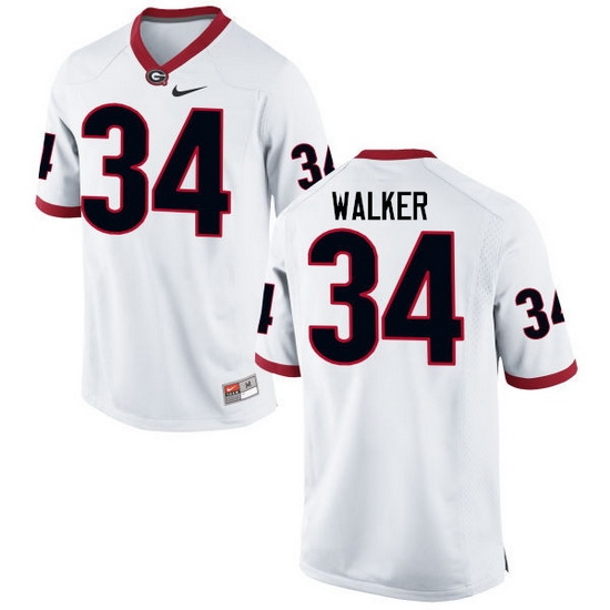 Men Georgia Bulldogs #34 Herschel Walker College Football Jerseys-White Men Georgia Bulldogs #34 Herschel Walker College Football Jerseys-White