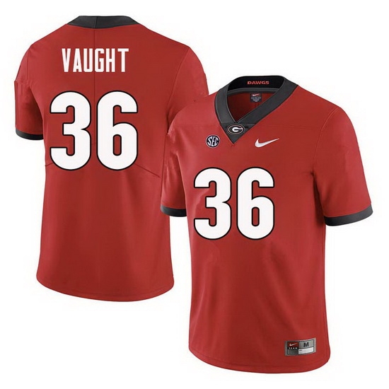 Men Georgia Bulldogs #36 Bender Vaught College Football Jerseys Sale-Red Men Georgia Bulldogs #36 Bender Vaught College Football Jerseys Sale-Red