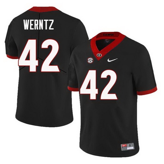 Men Georgia Bulldogs #42 Mitchell Werntz College Football Jerseys Sale-Black Men Georgia Bulldogs #42 Mitchell Werntz College Football Jerseys Sale-Black