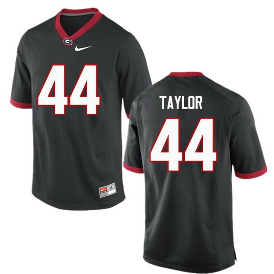 Men Georgia Bulldogs #44 Juwan Taylor College Football Jerseys-Black Men Georgia Bulldogs #44 Juwan Taylor College Football Jerseys-Black