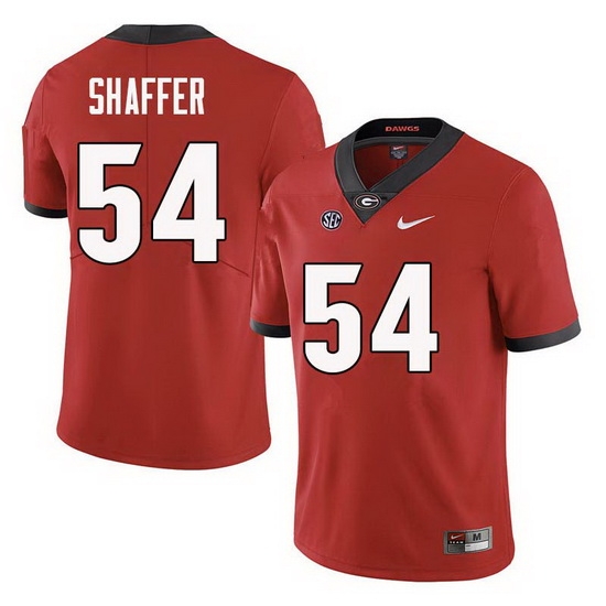 Men Georgia Bulldogs #54 Justin Shaffer College Football Jerseys Sale-Red Men Georgia Bulldogs #54 Justin Shaffer College Football Jerseys Sale-Red