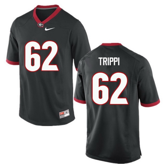 Men Georgia Bulldogs #62 Charley Trippi College Football Jerseys-Black Men Georgia Bulldogs #62 Charley Trippi College Football Jerseys-Black