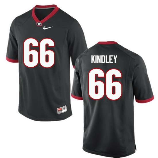 Men Georgia Bulldogs #66 Solomon Kindley College Football Jerseys-Black Men Georgia Bulldogs #66 Solomon Kindley College Football Jerseys-Black