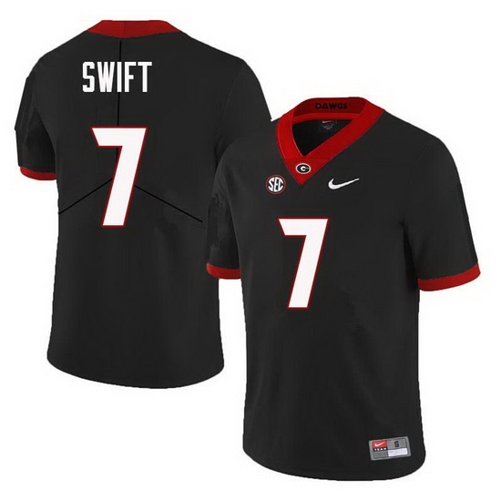 Men Georgia Bulldogs #7 DAndre Swift College Football Jerseys Sale-Black Men Georgia Bulldogs #7 DAndre Swift College Football Jerseys Sale-Black