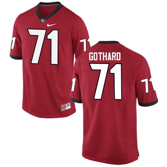 Men Georgia Bulldogs #71 Daniel Gothard College Football Jerseys-Red Men Georgia Bulldogs #71 Daniel Gothard College Football Jerseys-Red