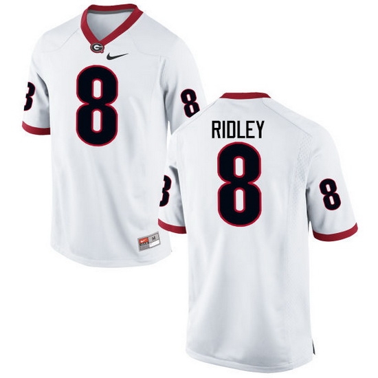 Men Georgia Bulldogs #8 Riley Ridley College Football Jerseys-White Men Georgia Bulldogs #8 Riley Ridley College Football Jerseys-White