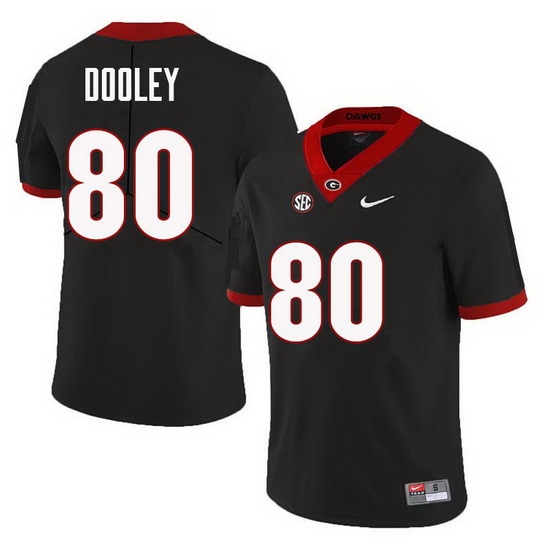 Men Georgia Bulldogs #80 J.T. Dooley College Football Jerseys Sale-Black Men Georgia Bulldogs #80 J.T. Dooley College Football Jerseys Sale-Black