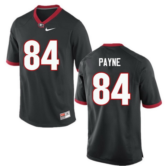 Men Georgia Bulldogs #84 Wyatt Payne College Football Jerseys-Black Men Georgia Bulldogs #84 Wyatt Payne College Football Jerseys-Black