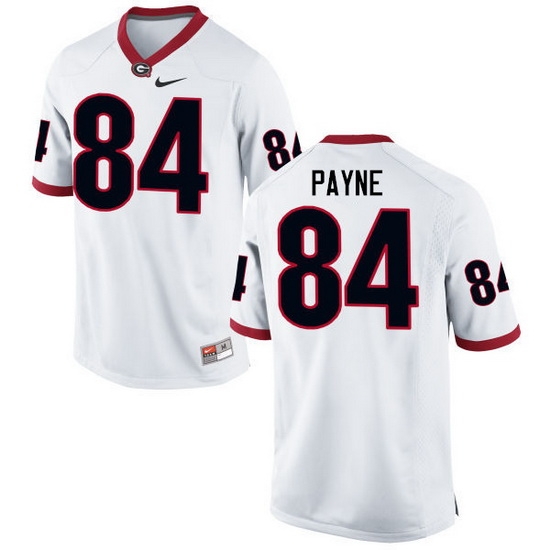 Men Georgia Bulldogs #84 Wyatt Payne College Football Jerseys-White Men Georgia Bulldogs #84 Wyatt Payne College Football Jerseys-White
