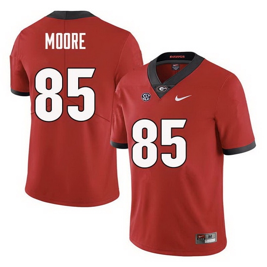 Men Georgia Bulldogs #85 Cameron Moore College Football Jerseys Sale-Red Men Georgia Bulldogs #85 Cameron Moore College Football Jerseys Sale-Red