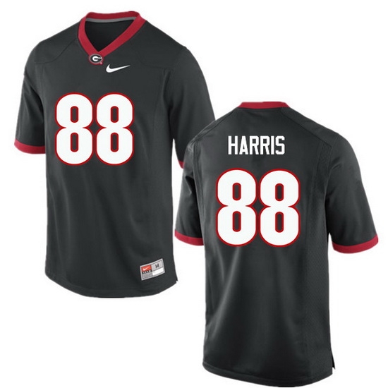 Men Georgia Bulldogs #88 Jackson Harris College Football Jerseys-Black Men Georgia Bulldogs #88 Jackson Harris College Football Jerseys-Black