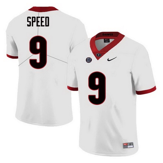 Men Georgia Bulldogs #9 Ameer Speed College Football Jerseys Sale-White Men Georgia Bulldogs #9 Ameer Speed College Football Jerseys Sale-White