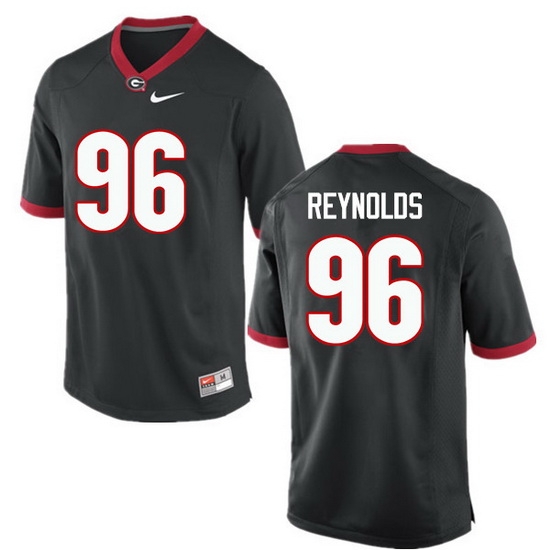 Men Georgia Bulldogs #96 Hudson Reynolds College Football Jerseys-Black Men Georgia Bulldogs #96 Hudson Reynolds College Football Jerseys-Black