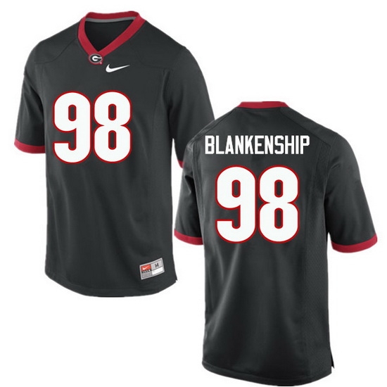 Men Georgia Bulldogs #98 Rodrigo Blankenship College Football Jerseys-Black Men Georgia Bulldogs #98 Rodrigo Blankenship College Football Jerseys-Black