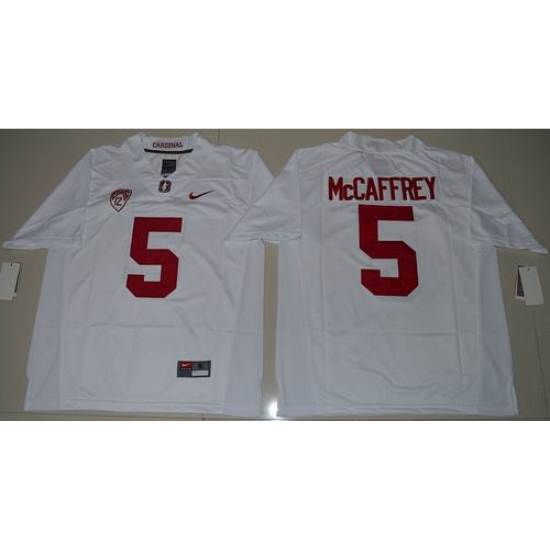Cardinal #5 Christian McCaffrey White Stitched NCAA Jersey Cardinal #5 Christian McCaffrey White Stitched NCAA Jersey