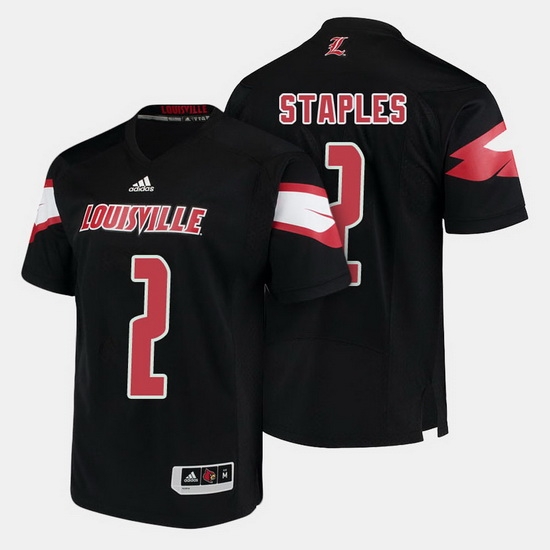 Louisville Cardinals Jamari Staples College Football Black Jersey Louisville Cardinals Jamari Staples College Football Black Jersey
