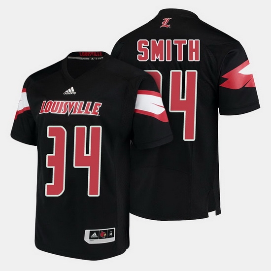 Louisville Cardinals Jeremy Smith College Football Black Jersey Louisville Cardinals Jeremy Smith College Football Black Jersey