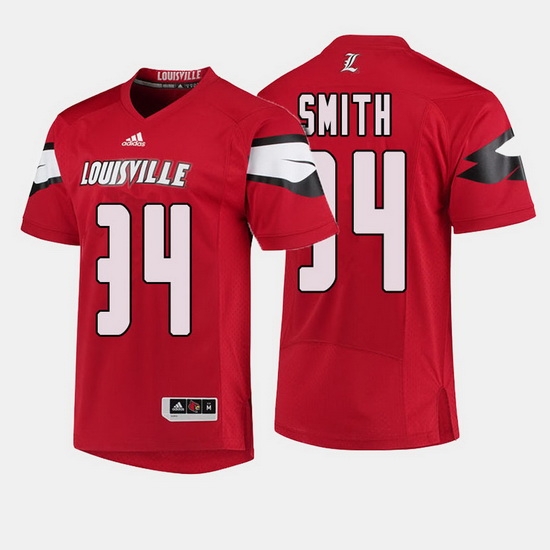 Louisville Cardinals Jeremy Smith College Football Red Jersey Louisville Cardinals Jeremy Smith College Football Red Jersey