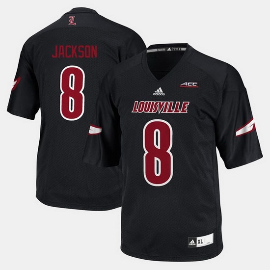 Louisville Cardinals Lamar Jackson College Football Black Jersey Louisville Cardinals Lamar Jackson College Football Black Jersey