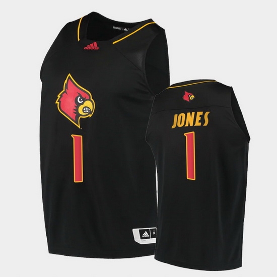 Men Louisville Cardinals Carlik Jones Alternate Black College Basketball 2020 21 Jersey Men Louisville Cardinals Carlik Jones Alternate Black College Basketball 2020 21 Jersey